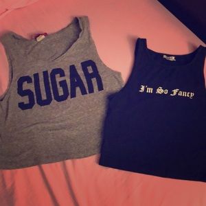 Two cropped tanks